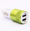 Aluminum 2 USB Ports Universal Car Charger